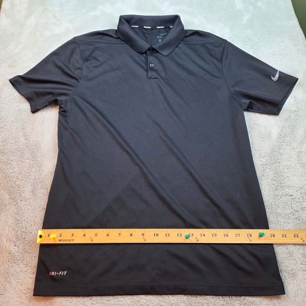 Nike Golf Dri-FIT Short Sleeve Polo Shirt Mens Medium Black
